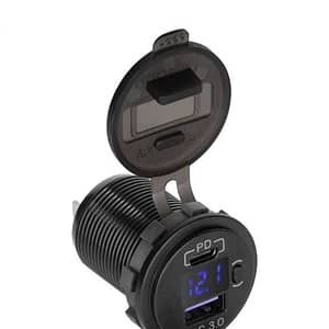 Mufa montaj incarcare USB PD Type C si USB QC 3.0 48W PEIYING PY-CHR0006