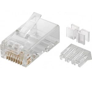 Mufa retea RJ45 8P8C Cat6A neecranat contacte aurite 50u Goobay