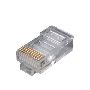 Mufa RJ50 tata 10 pini 10p10c pe cablu IDC de crimpat ENCITECH RJ48-10P10CR