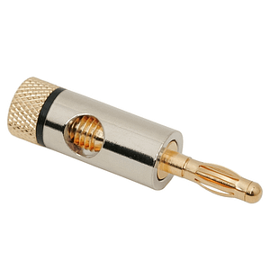 Mufa tata banana audio aurita cablu 4mm inel negru