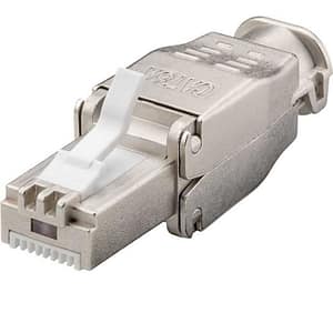 Mufa tata RJ45 CAT6A STP metal ecranata cablu max. 9mm AWG 22 - AWG 24 montare fara cleste 38292 Goobay