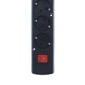 Multipriza 3 prize cu intrerupator fara cablu alimentare negru GN-370SWS/SW/BK Plastrol