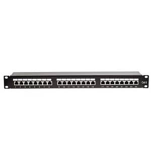 Patch panel 24 porturi RJ45 FTP cat5E montabil in rack 19" 1U sertizare Krone 110 PBPP33