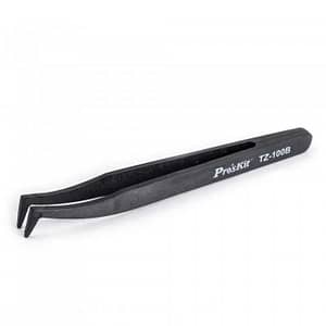 Penseta conductiva cu varful curbat 120mm ProsKit