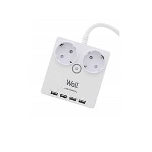 Prelungitor 2 prize 3m 4x USB cu protectie 3xg1.5mmp Well