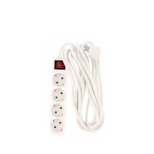 Prelungitor 4 prize 5m cu intrerupator alb cablu 3xG1.5mmp Well