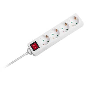 Prelungitor 4 prize cu intrerupator 1.5m 3G1.5mm2 alb V-TAC SKU-8764