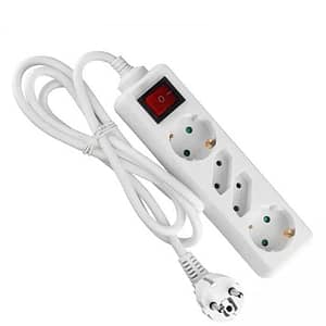 Prelungitor 4 prize cu intrerupator 1.5m 3G1.5mm2 alb V-TAC SKU-8770