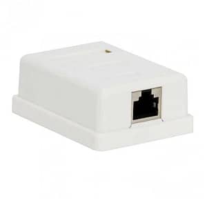 Priza de perete 8P8C FTP Cat5 1x RJ45 mama ecranat 70x45x25mm alb