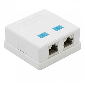 Priza dubla de perete 8P8C FTP Cat5 2x RJ45