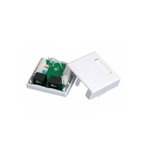 Priza UTP CAT6 dubla pe tencuiala alb
