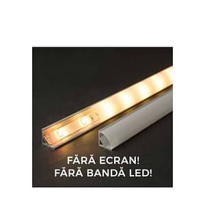 Profil din aluminiu pentru benzi LED 2000x16x16mm rotunjit Phenom