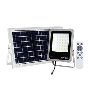 Proiector solar Well 30W 450lm lumina rece 6500K cu panou solar 6W 180x270x17 mm