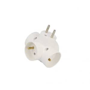R-48/Z Conector AC supply splitter Layout 2P+PE white TIMEX-ELEKTRO