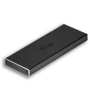 Rack extern M.2 B-Key SATA SSD NGFF compatibil 2230 2242 2260 2280 USB 3.0 carcasa aluminiu negru i-tec