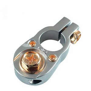 Racord acumulator auto pol pozitiv P iesire suruburi 2x10mm2 + M8 cu saibe R17mm SAL