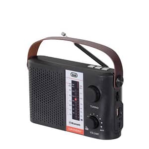 Radio portabil AM/FM/SW Bluetooth USB panou solar micro SD negru Trevi RA 7F25 BT