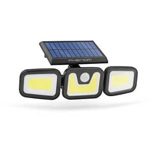 Reflector solar 10W 600lm IP65 rotativ cu senzor de miscare 3 LED-uri COB
