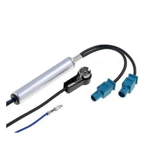 Separator antena radio auto FAKRA x2 ISO in unghi 90 grade tata 4CarMedia