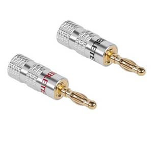 Set 2 mufe Banana din metal 4mm tata HQ Cabletech