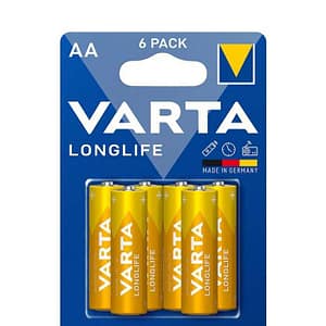 Set 6 baterii alcaline LONGLIFE AA LR06 6buc VARTA