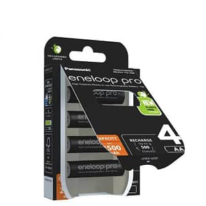 Set acumulatori AA NIMH 2500mAh R6 Eneloop Panasonic 4buc Plastic Free