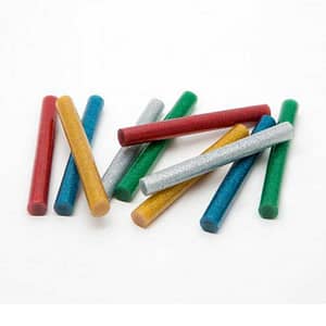 Set baton plastic termoadeziv silicon 11mm x 10cm colorat glitter stralucitor 10buc HANDY