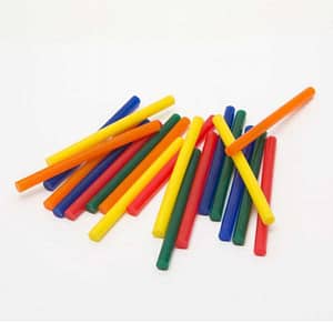 Set baton plastic termoadeziv silicon 7mm x 10cm colorat 20buc HANDY