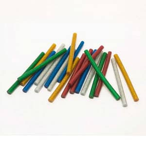 Set baton plastic termoadeziv silicon 7mm x 10cm colorat glitter stralucitor 20buc HANDY