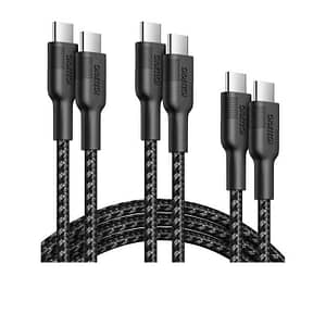 Set cabluri USB type C - USB type C 100W 3buc 1.2m +2x 2m negru Choetech MIX00108 Choetech