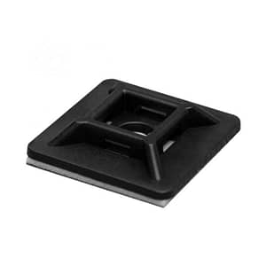 Set suporti coliere cablu 50buc 28x28mm negru utilizare in exterior/interior autoadeziv HOME
