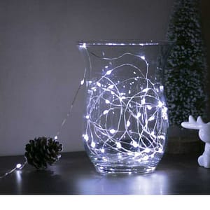 Sir de lumini LED Festiv 5m 50LED alb rece 3x AA