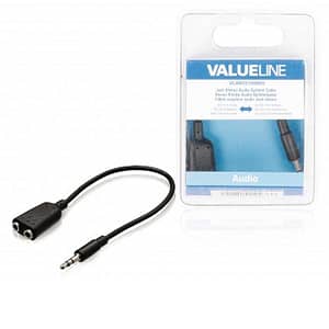 Splitter adaptor Jack 3.5 mm tata la 2x 3.5 mm mama 0.2m VALUELINE