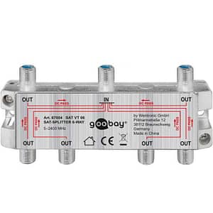 Splitter SAT 6 iesiri pentru dispozitive prin satelit 5-2400MHz Goobay 67004