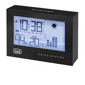 Statie meteo cu ceas negru Trevi