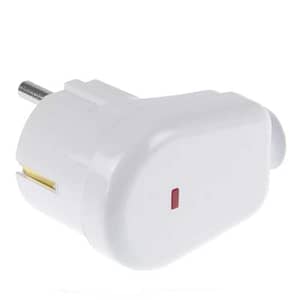 Stecher Shuko iesire laterala alb cu martor LED WT-16U/S/WE Plastrol