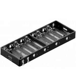 Suport baterie 10x AA R6 cu contacte pentru lipire Goobay