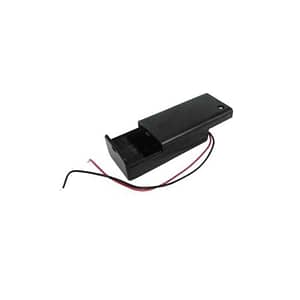 Suport baterie 1x 9V 6F22 6LR61 cu fire 150mm cu comutator neagra COMF SBH-9VAS