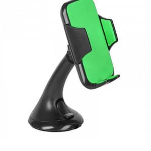 Suport telefon universal auto negru-verde pentru bord parbriz