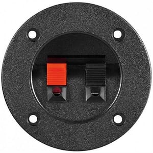 Terminal difuzor 2 poli push rotund 75mm pe panou Goobay