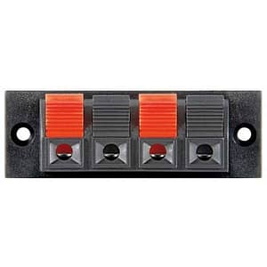Terminal difuzor 4 poli de tip push rosu/negru panou Goobay