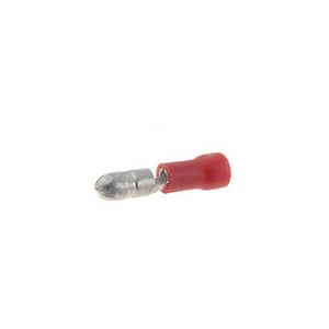 Terminal papuc rotund tata 4mm 0.5/1.5mm2 crimpat pe cablu rosu NINIGI ST-040/R