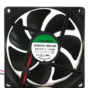 Ventilator DC axial 12VDC 92x92x25 mm 87.04m3/h 34dBA 24AWG EF92251S1-A99-A SUNON EF92251S1-1000U-A99