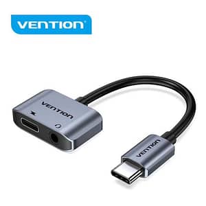 Cablu adaptor convertor USB C la Jack 3.5 mm mama casca/microfon +USB C mama incarcare 10cm OMTP/CTIA standards BGSHA VENTION