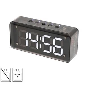 Ceas desteptator 3D LED alb cu FM /Bluetooth /MP3 player multimedia MECHACLOCK Home