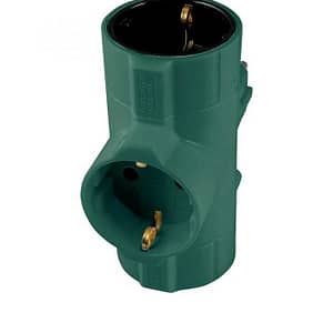Distribuitor tip T 3x schuko cu protectie verde TPF-26/GR Home