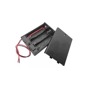 Suport baterii 3x AA cu capac si intrerupator si 2 fire BAT.H.AA-3 SWITCH