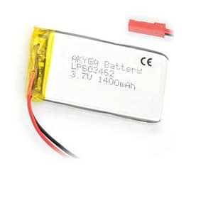 Acumulator Lithium Polymer 06031 1400mAh 1S 3.7V fir cu conector JST-BEC 62x34x6mm AKYGA Battery