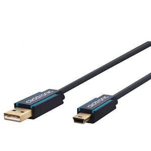Cablu Profesional 3m mini USB 2.0 - USB Hi-Speed 480Mbit/s OFC cupru fara oxigen aurit Clicktronic 70128