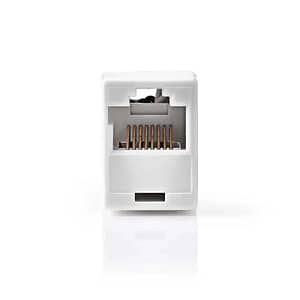 Adaptor retea prelungire Cat5 RJ45 mama - RJ45 mama alb Nedis CCGB89005WT
